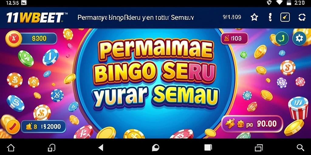 Tampilan gameplay Bingo yang penuh warna di 11WBET.