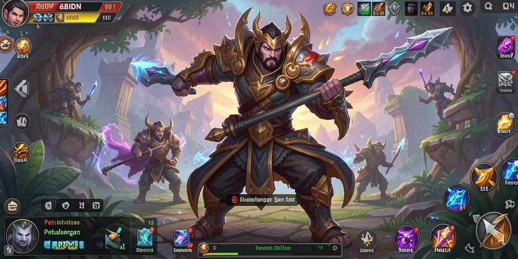 Tampilan gameplay menakjubkan dari 68IDN dengan efek pertempuran yang epik.
