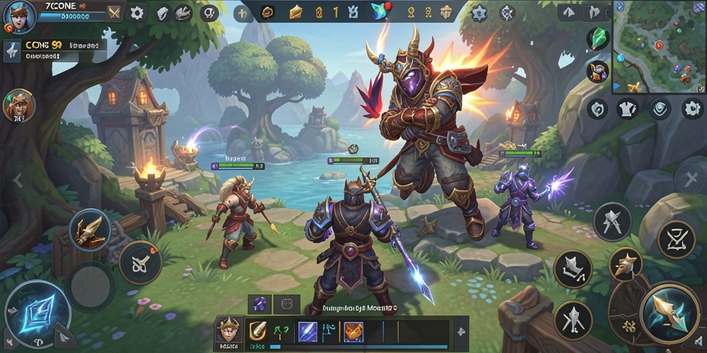 Tampilan gameplay epik dari 7CONE dengan dunia yang memukau.