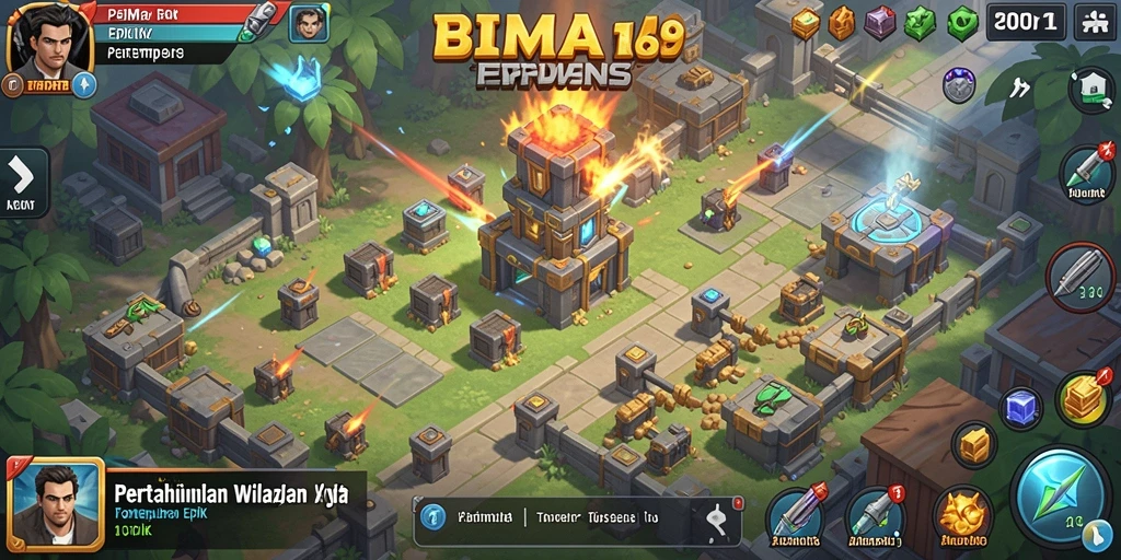 Tangkapan layar gameplay BIMA11 menunjukkan aksi seru Tower Defense.