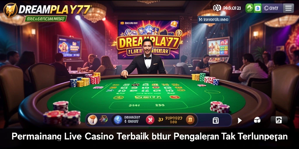 Tampilan menarik gameplay Live Casino di DREAMPLAY77 yang mengasyikkan.