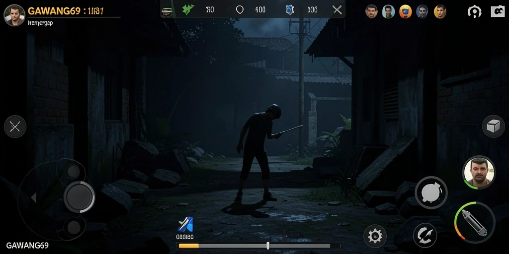 Tampilan gameplay menyeramkan dari GAWANG69 yang penuh kengerian.