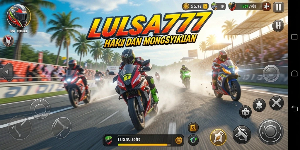 Gameplay LUSA777 yang penuh aksi balapan motor.