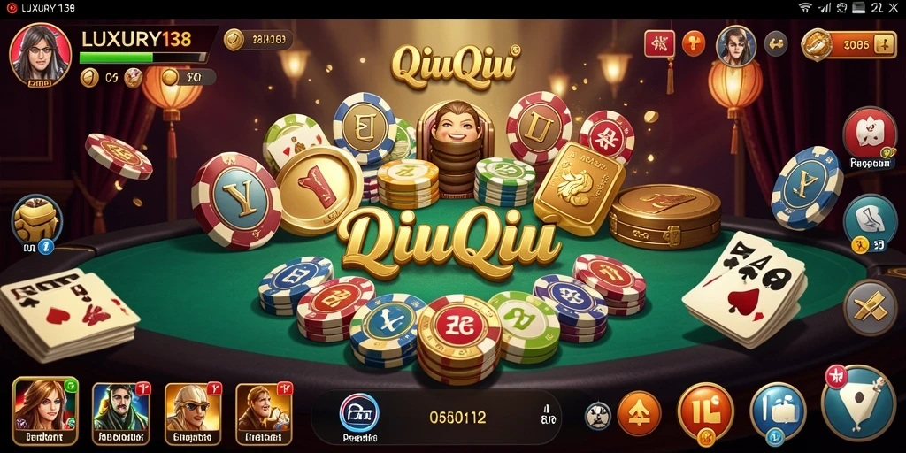 Tampilan gameplay menegangkan di LUXURY138 dengan kartu QiuQiu.