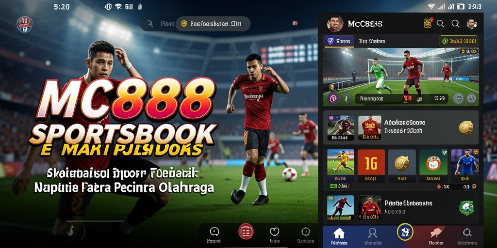 Tampilan utama MC888 dengan antarmuka sportsbook yang menarik.