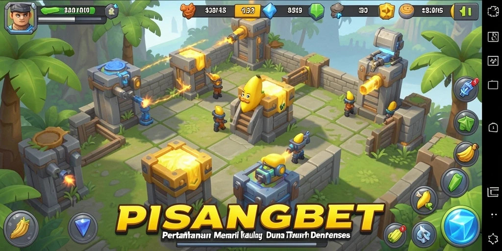 Tampilan gameplay PISANGBET yang seru dalam melawan serangan musuh.