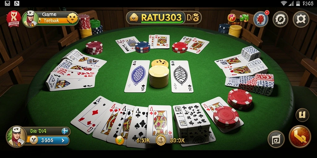 Tampilan gameplay Gaple yang seru dan interaktif dari RATU303.