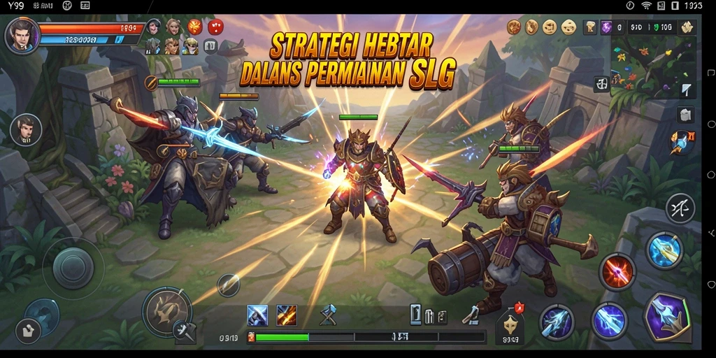 Screenshot Y89 menunjukkan action seru dalam gameplay strategi SLG.