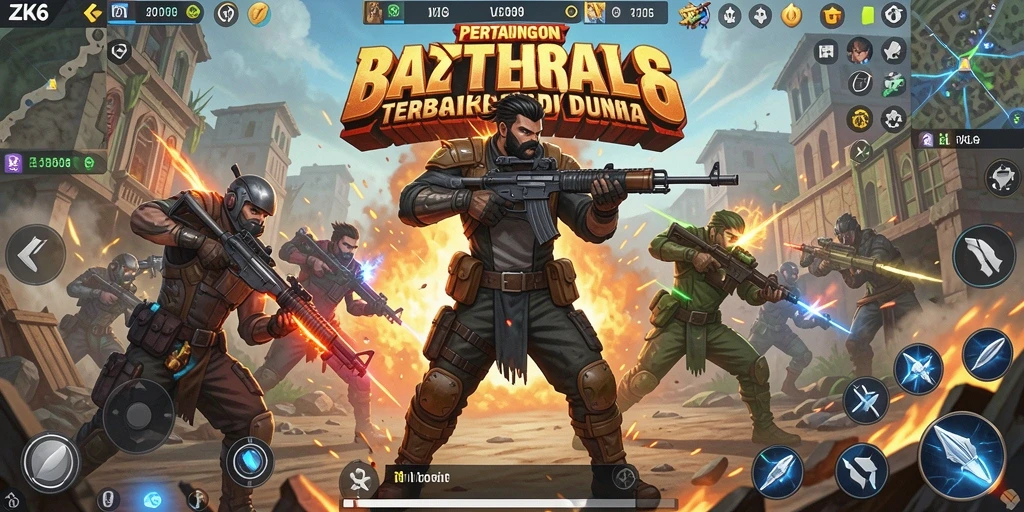 Gameplay seru ZK6 saat pertarungan Battle Royale.